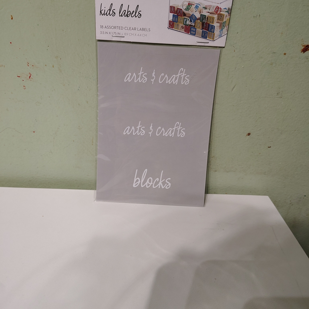 NWT The Home Edit White Kids Labels 18 Count Translucent Organization